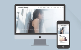 HTML5高端廣告攝影展示類響應(yīng)式織夢模板(帶背景音樂)