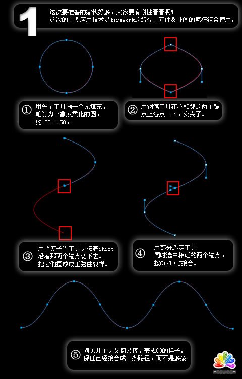 Fireworks制作仿3D光亮DNA桌面