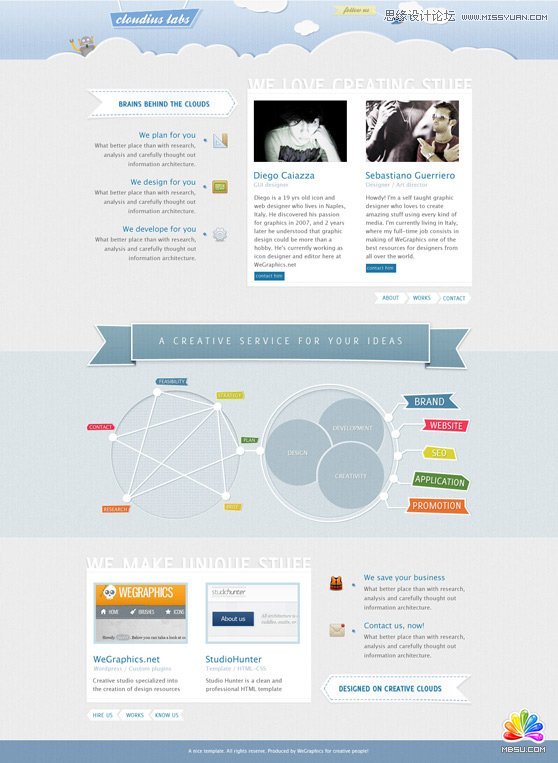 Photoshop設計簡潔大方的網頁界面,破洛洛