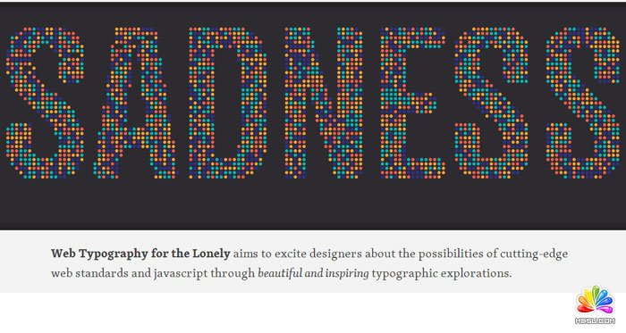 webtypographyforthelonely.com Header design inspiration