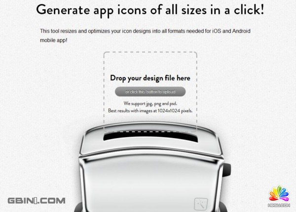 快速生成移動設(shè)備應(yīng)用圖標(biāo)的在線工具 - makeappicon