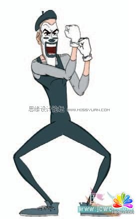 Flash cs3鼠繪教程:關閉缺口_完善角色肢體連接,PS教程,思緣教程網