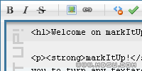 jQuery markItUp 輕量級網頁編輯器